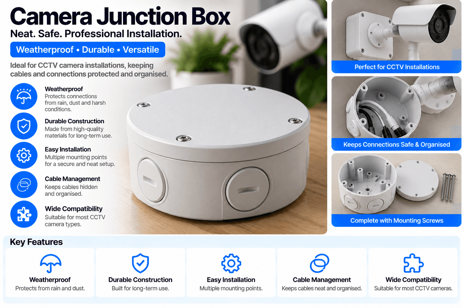 GOZA Weatherproof Camera Junction Box