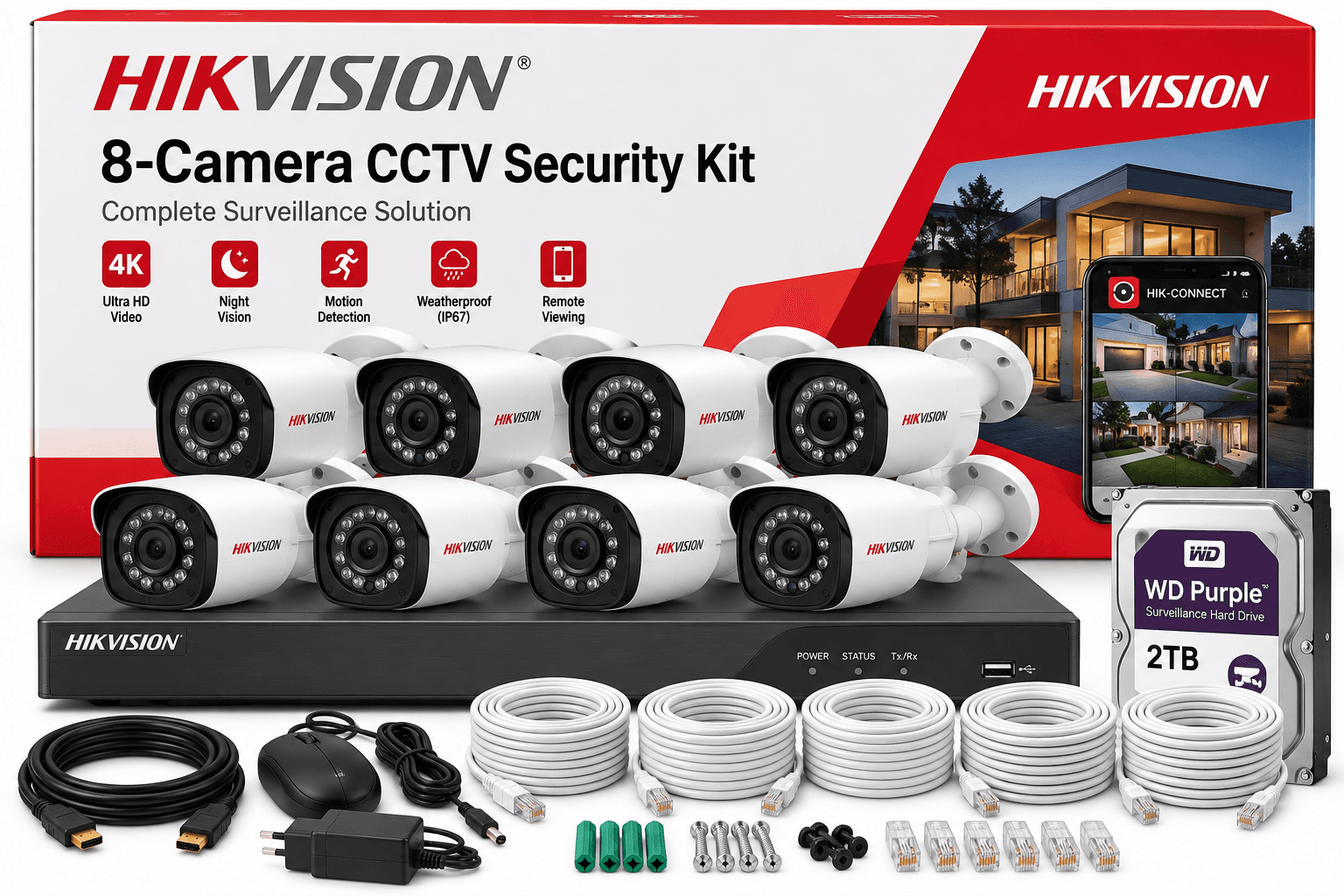 GOZA 8-Camera IP PoE Kit