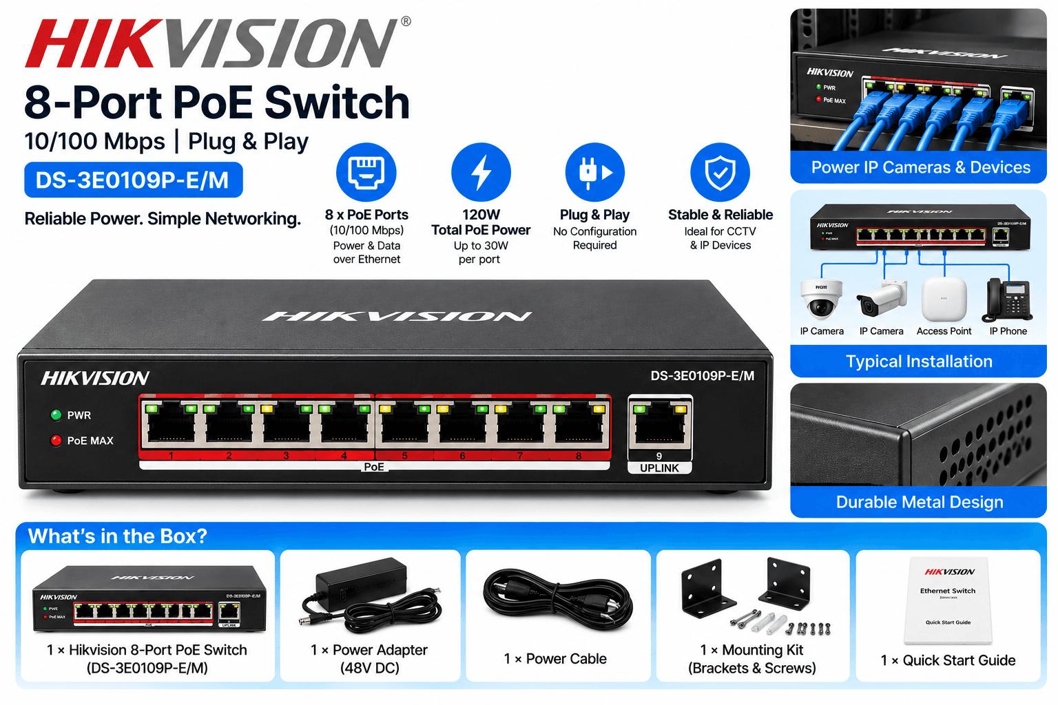 GOZA 8-Port PoE Switch